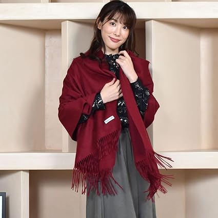 Amazon | [ハヤシグチ] 厚手カシミヤ100％ストール大判タイプ